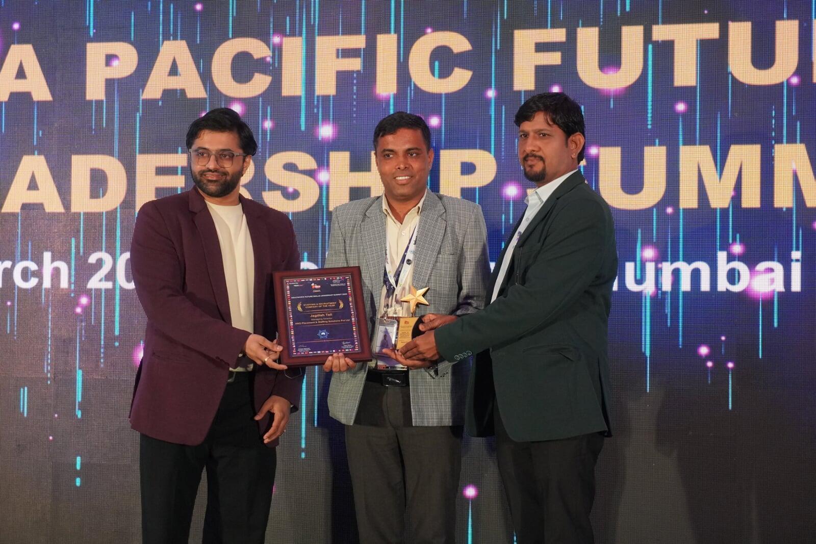 ANG Placement receiving an industry award
